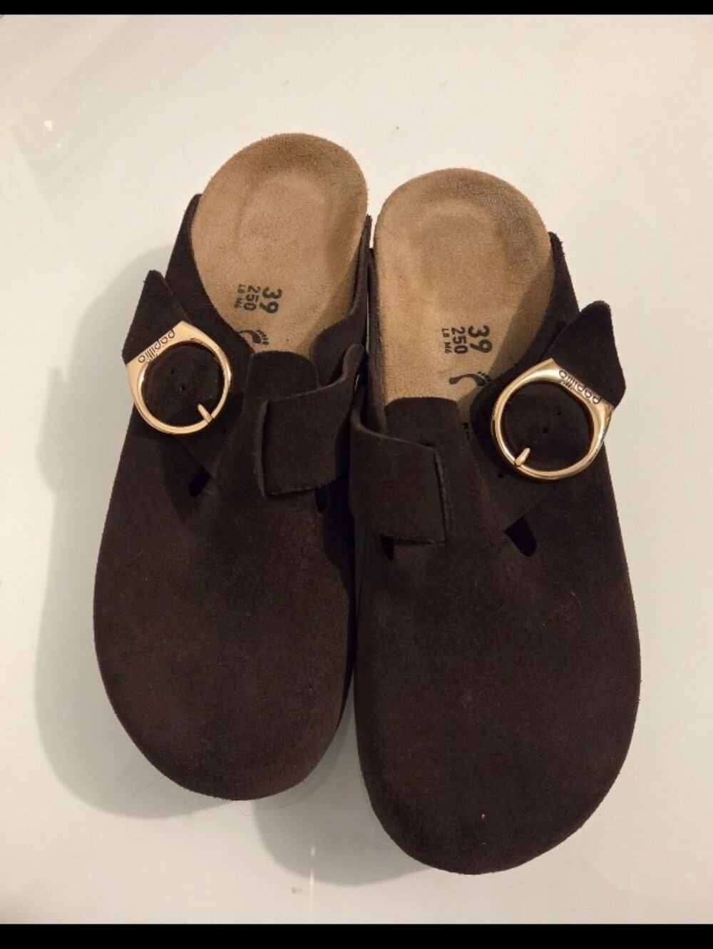 Birkenstock - Papillio Fanny Ring Buckle Suede Wedge Clog; Size: 39